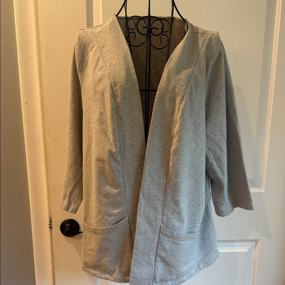 Denim & Co open front “sweatshirt” cardigan
